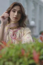 daffodil yellow embellished chinon silk pant set