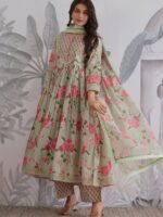 daffodil yellow embellished chignon silk pant set