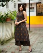 daffodil yellow embellished chignon silk pant set