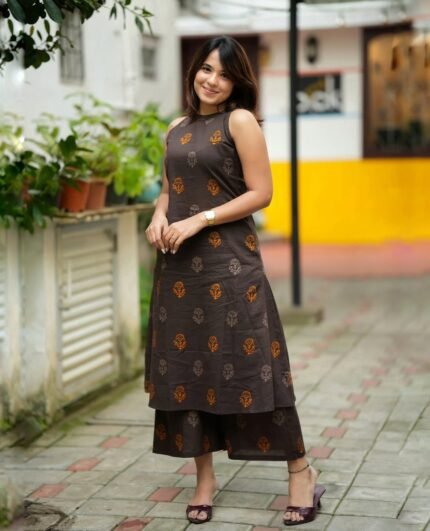 daffodil yellow embellished chignon silk pant set