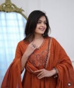 daffodil yellow embellished chinon silk pant set