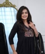 daffodil yellow embellished chinon silk pant set