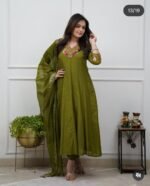 daffodil yellow embellished chinon silk pant set