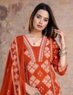 daffodil yellow embellished chignon silk pant set