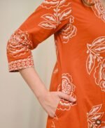 floral white elegant cottonkurtaa suit set