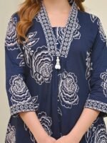 floral white elegant cottonkurtaa suit set