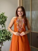 daffodil yellow embellished chinon silk pant set