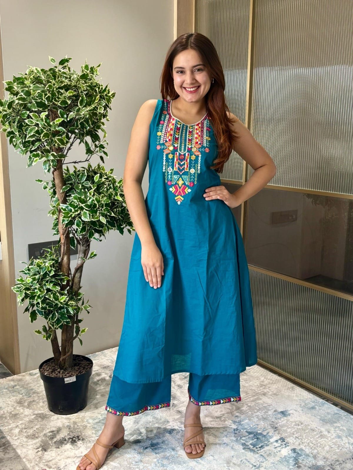 daffodil yellow embellished chinon silk pant set daffodil yellow embellished chinon silk pant set