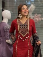 daffodil yellow embellished chignon silk pant set