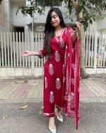 daffodil yellow embellished chignon silk pant set