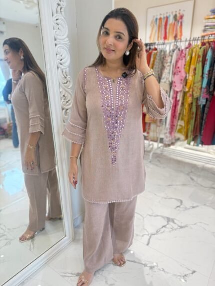 cream chic co ord set