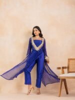 daffodil yellow embellished chignon silk pant set