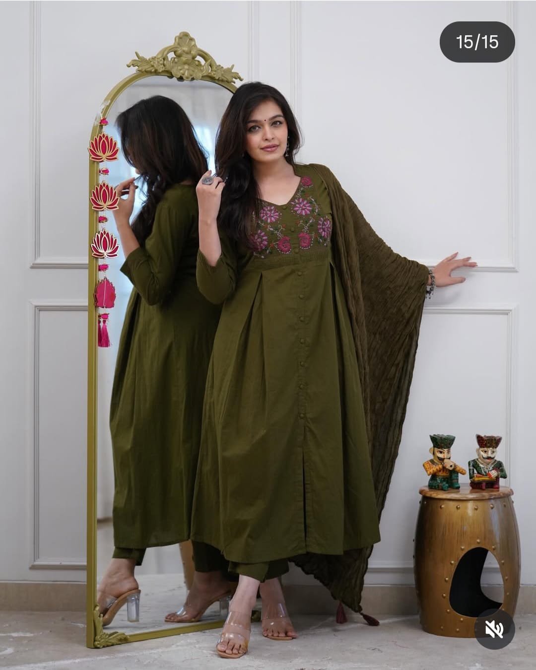 olive yellowish green shade kurta set olive yellowish green shade kurta set