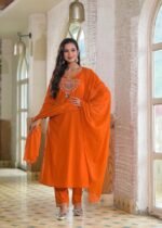 olive yellowish green shade kurta set