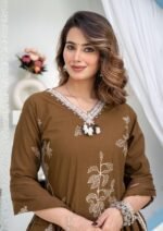 daffodil yellow embellished chinon silk pant set