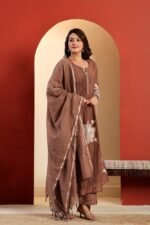 daffodil yellow embellished chignon silk pant set