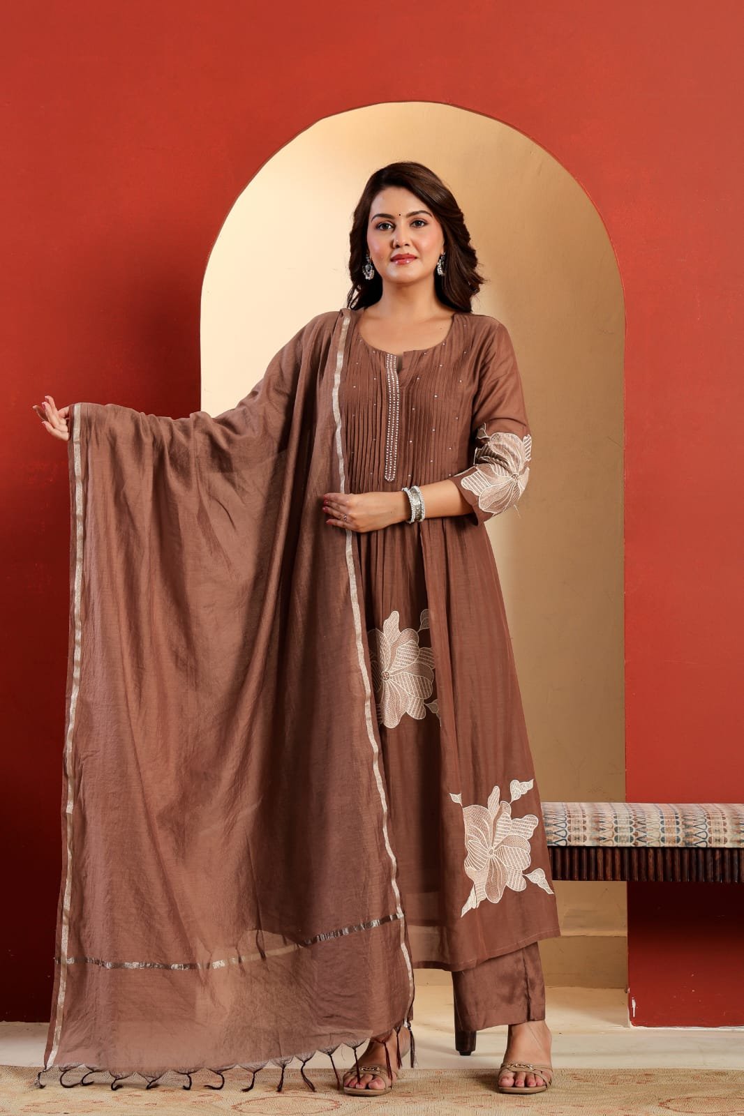 daffodil yellow embellished chignon silk pant set daffodil yellow embellished chignon silk pant set