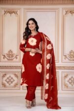 daffodil yellow embellished chignon silk pant set